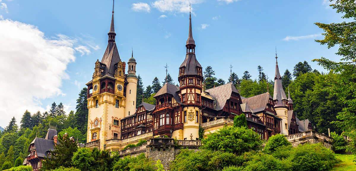 View of Romania Peles Castle