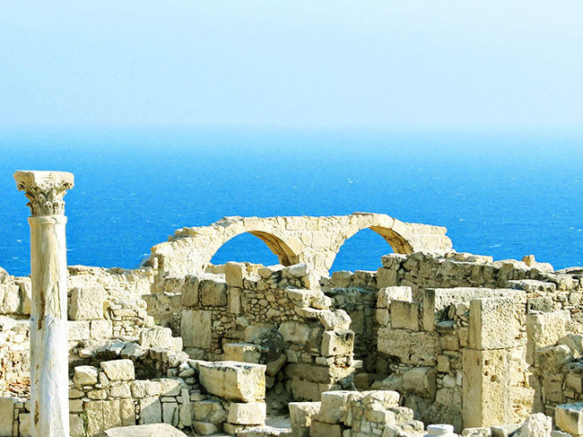 esl teachers and certified teachers can visit this blue coastal ancient waterfront in cyprus