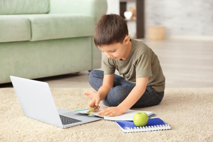 child learning at home during COVID-19