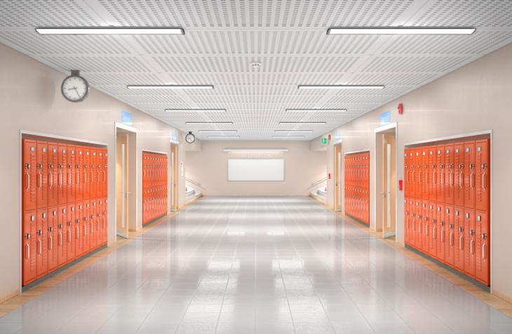 empty hallway at school