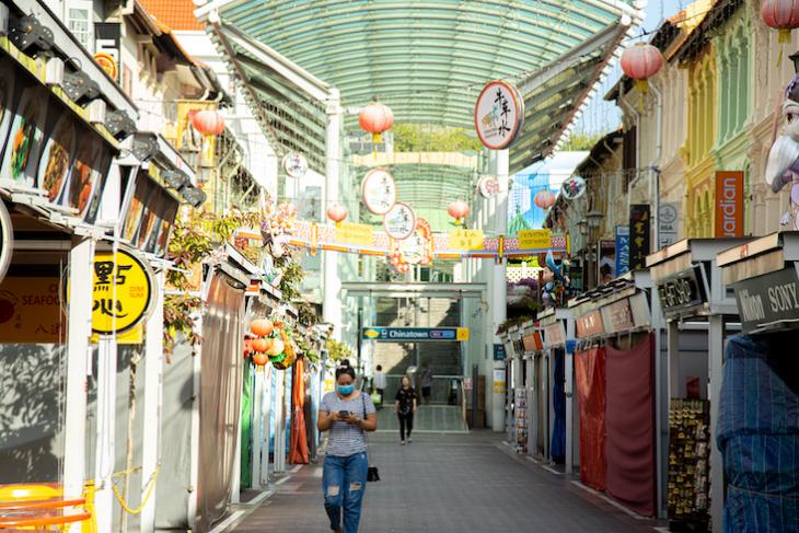 Photo of woman traveling in Singapore.